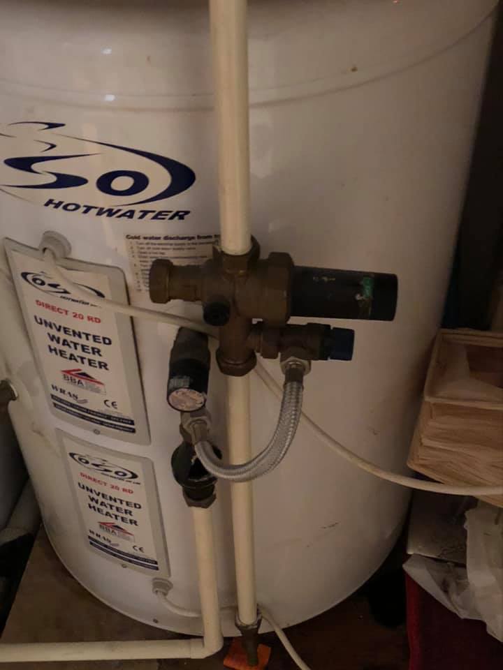 Hot water cylinder and copper connections from Adam’s existing work gallery